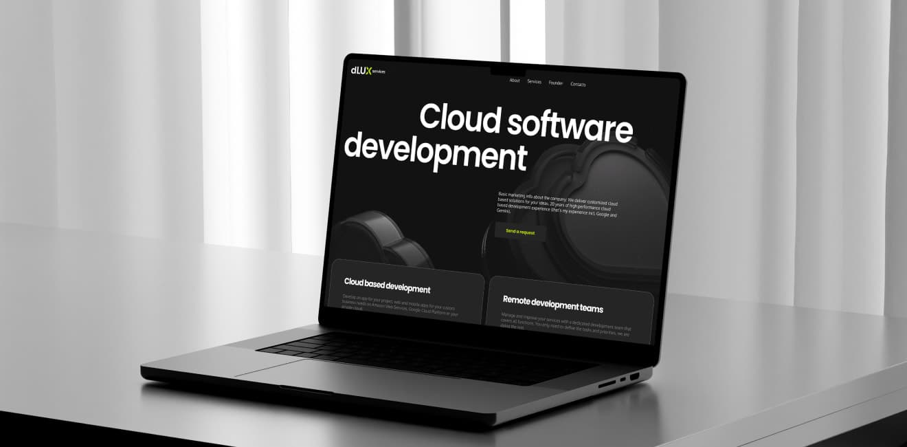 Notebook with DLux Services site