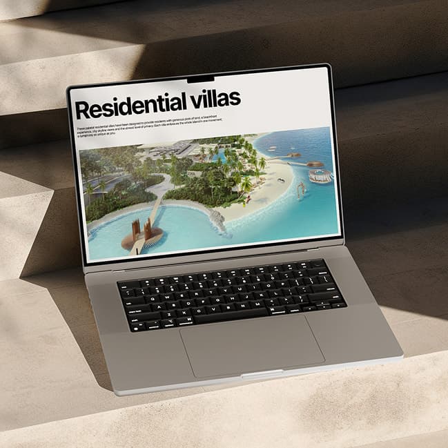 Notebook with Mira estate site