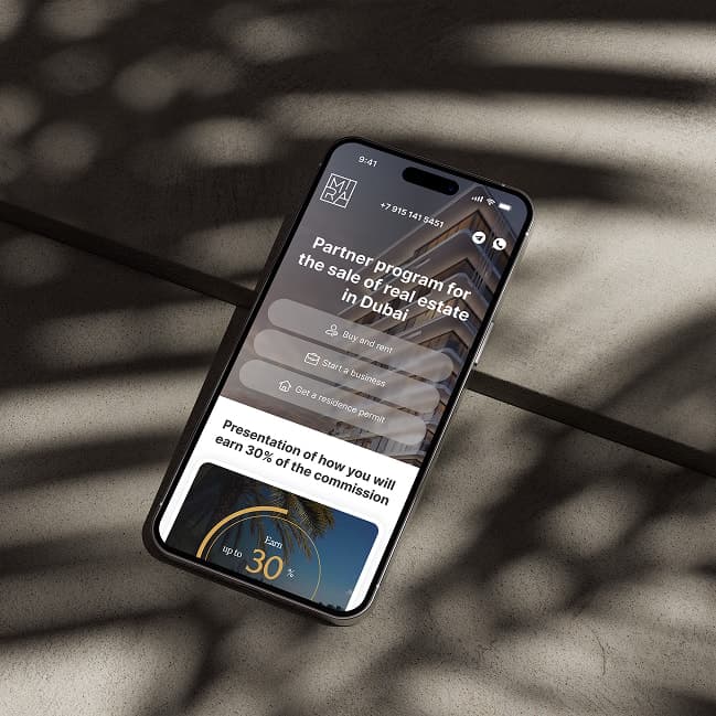 Smartphone with Mira estate HR site