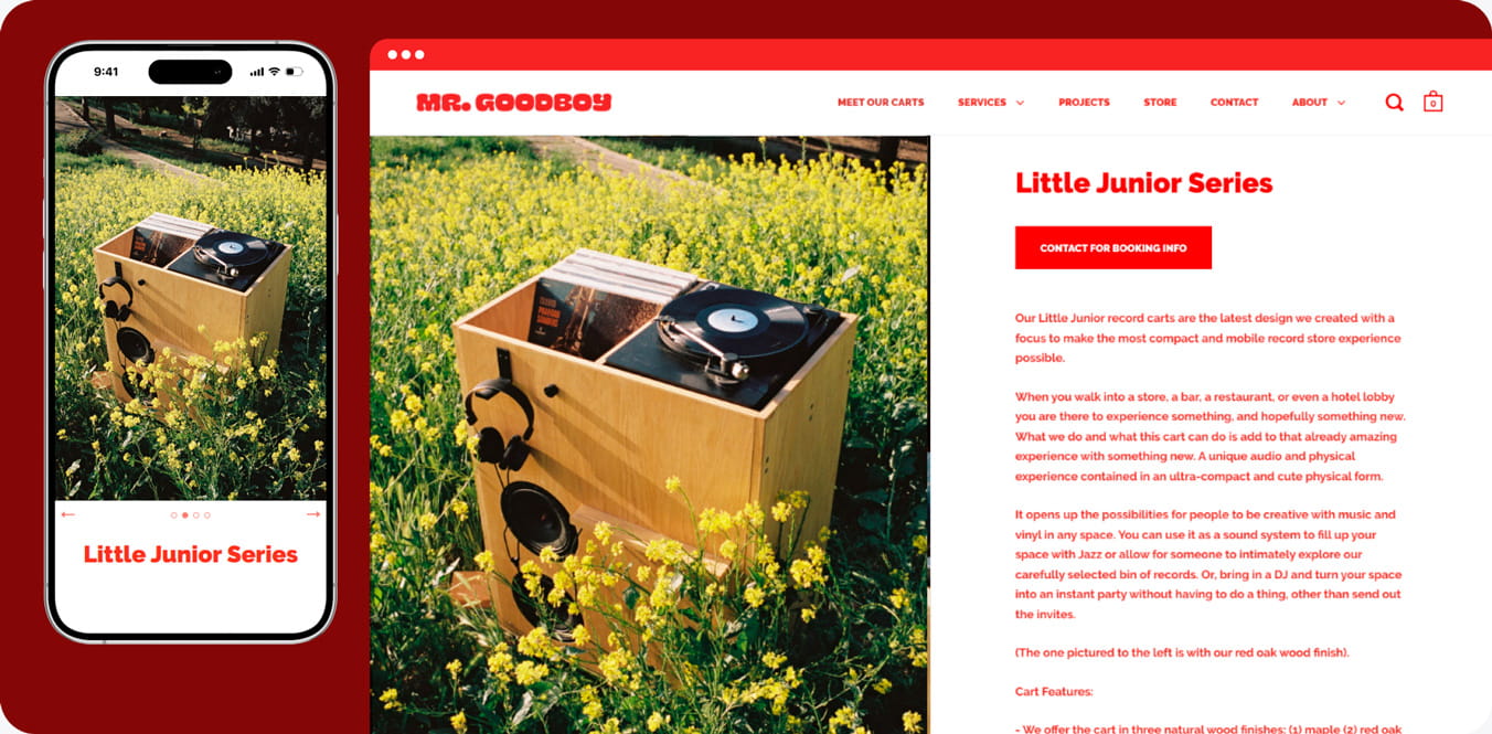 Интерфейс сайта Mr Goodboy W Liively