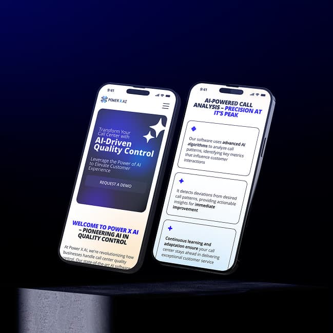 Smartphone with Power x AI site